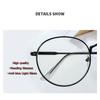 Portable Blue Ray Blocking Anti-Blue Light Glasses Ultralight Metal Round Eyeglasses Eye Protection Computer Goggles Office
