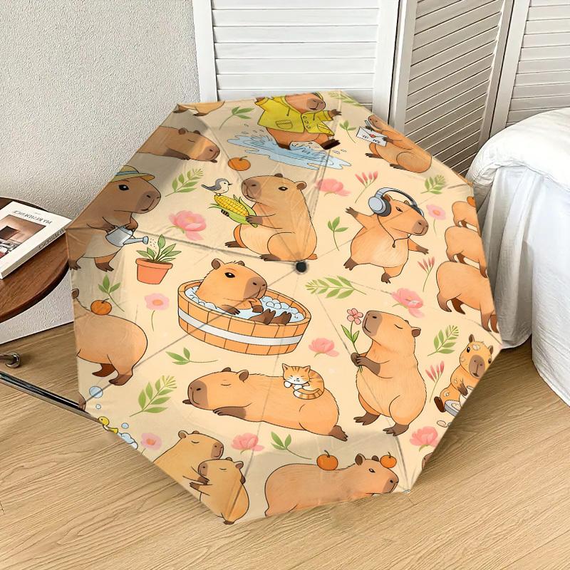 1pc Capybara Pattern Pattern Umbrella Design Automatic Opening and Closing Umbrella, High-quality Travel Umbrella,  c1128154