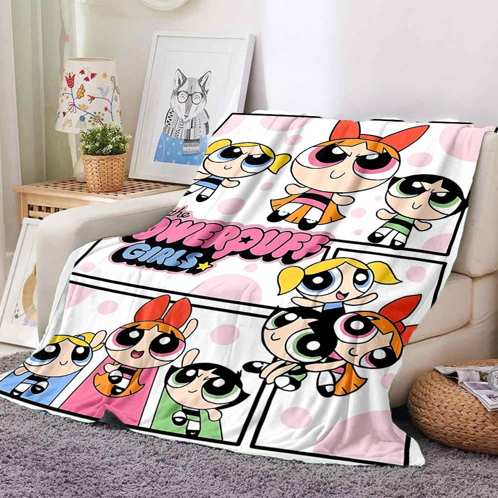 1pc Powerpuff Girls Blanket Soft All Season Throw with Vibrant Design, Perfect for Home, Travel, and Gifts, Ideal for Naps and Camping