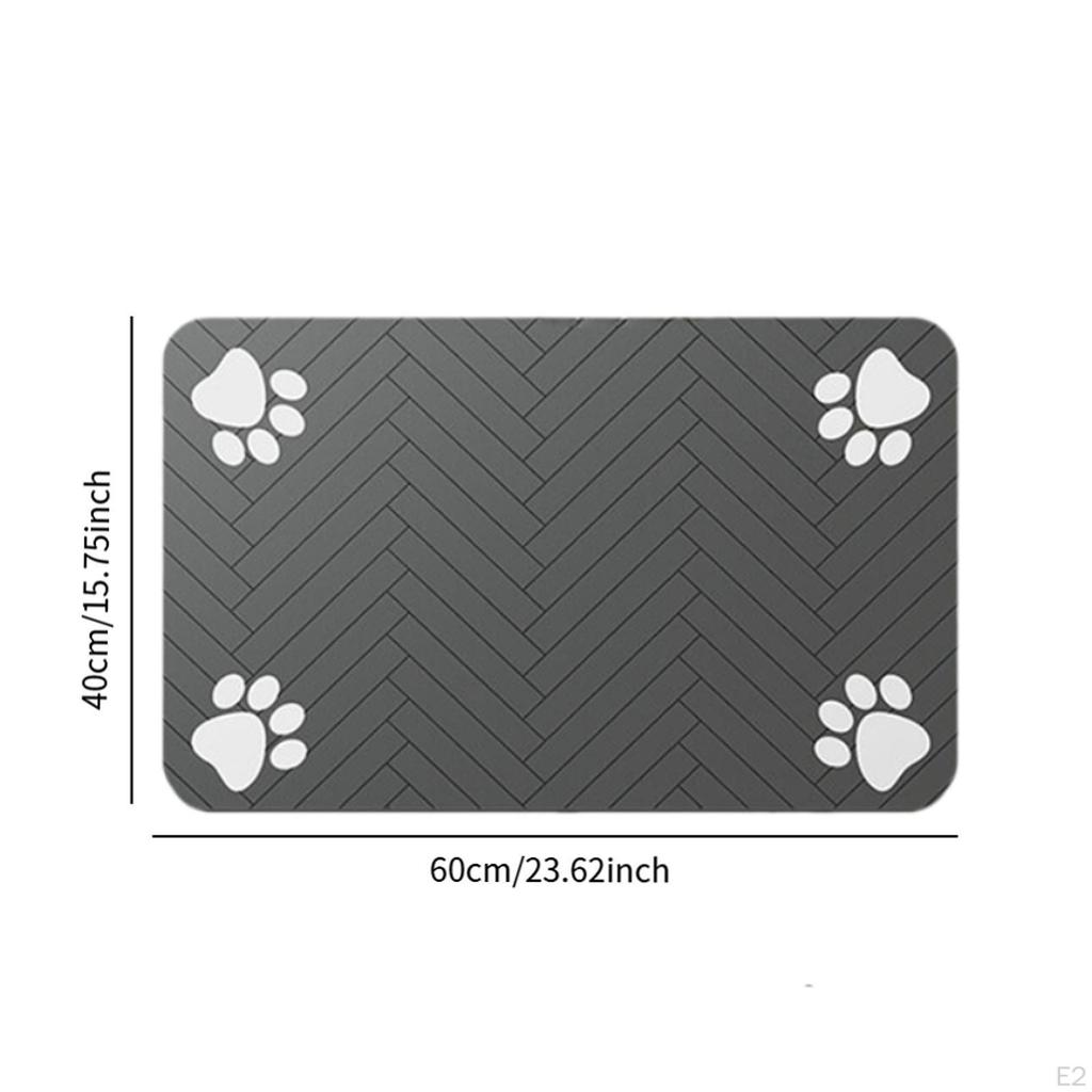 Pet Feeding Mat Dishes Place Non Slip Rubber Backing 15.75inchx23.62inch