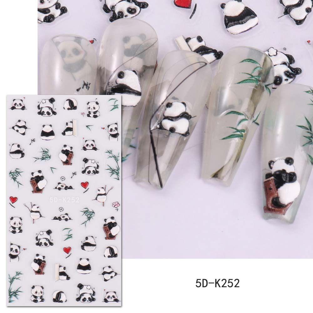 Panda Nagelaufkleber Tiere Nagelzubehör Selbstklebende Maniküre DIY Nail Art