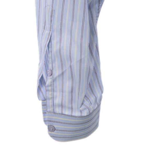 KENZO HOMME Striped Pattern Long Sleeve Shirt 3 Blue Men's Used