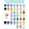 221Pieces Loose Silicone Beads Set Geometric Silicone Beads with 5m Rope for Jewellery Making Necklace Bracelet Crafts