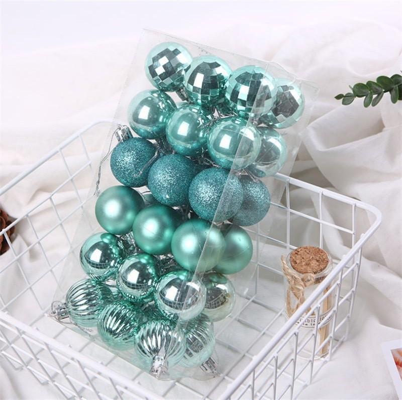 4CM Christmas Irregular Ball Set - 36 Electroplated Ornaments for Tree Decoration