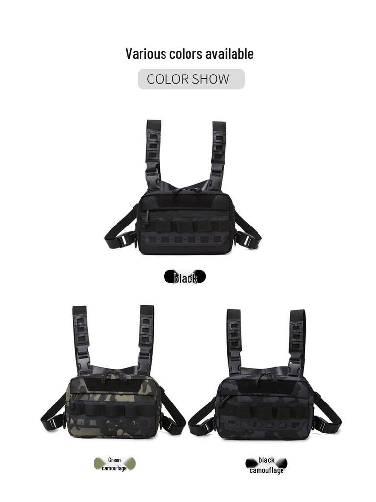 Tactical Multi-Functional Chest Vest Bag with Molle Expansion for Fishing and Workwear