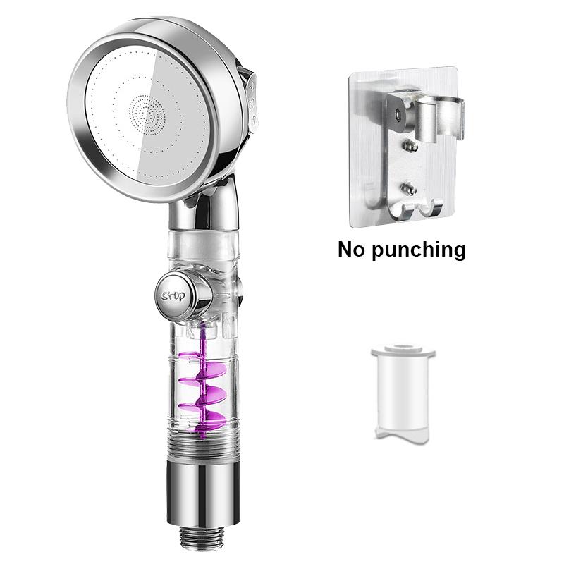 VILOYI Turbocharged Shower Head 3 Modes High Pressure Water Saving Adjustable Handheld Showerhead Massage Filter Rainfall Nozzle