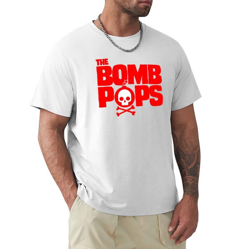 Red Tour Logo Best Selling Punk Rock the Bombpops Band T-Shirt Vintage T Shirts Oversized T Shirt Cotton T Shirt Men