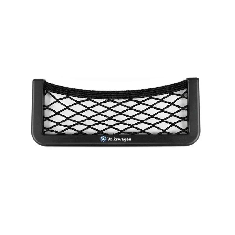 עבור VOLKSWAGEN VW רכב תיק אחסון מארגן פנימי כיס רשת לטלפון עבור Volkswagen Touareg Passat Beetle Tiguan Caddy Jetta Golf