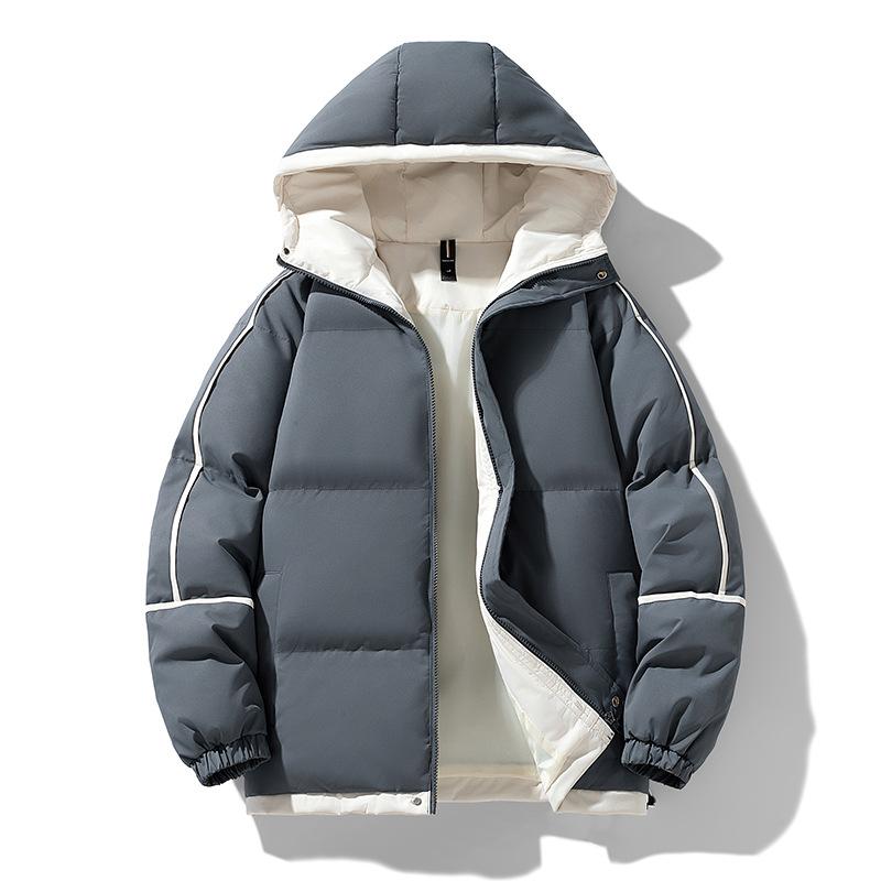 Herren Kapuzen-Pufferjacke Baumwollmantel Paar Freizeitjacke