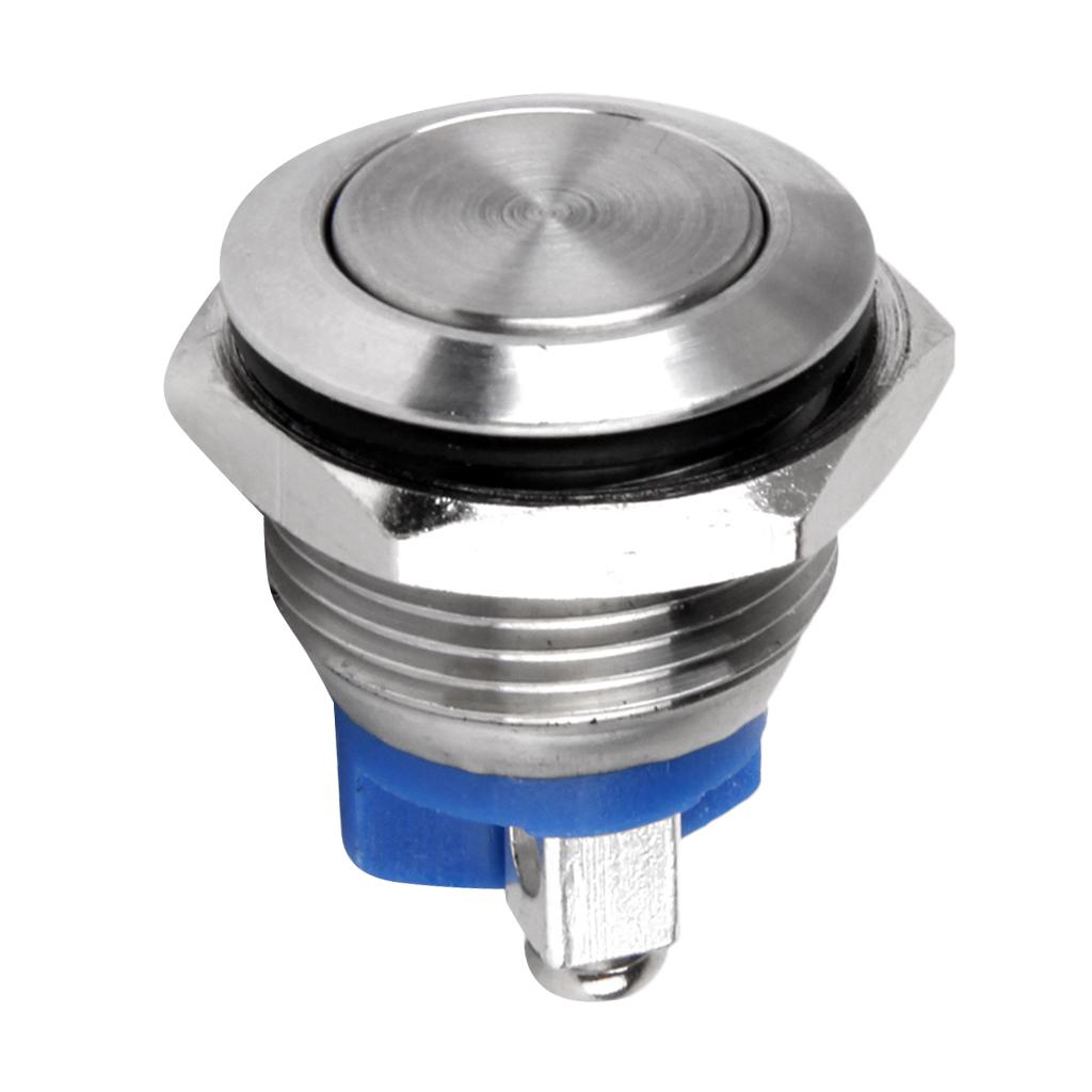 Mini Flat Momentary Switch Push Button for Doorbells 18mm