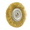 5Inch Wire Brush Pure Copper Wire Wheel Round Brass Brush Soft Wire Brush Wheel For Bench Grinder Metal Polishing Deburring Tool