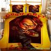 3D Printed Horror Movie Chucky Bedding Set Pillowcase Duvet Cover Double Twin Full Queen King Adult Kids Bedclothes Quilt Cover