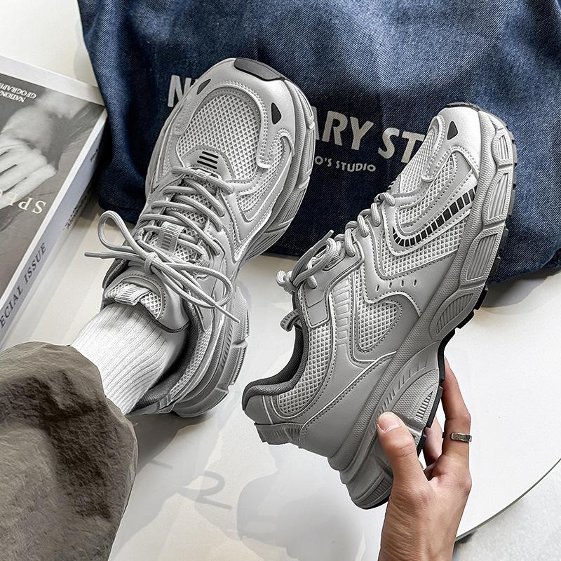 New Men's Casual Sports Shoes Mesh Platform Men's Shoes Trendy Versatile Dad Shoes Men's YH06