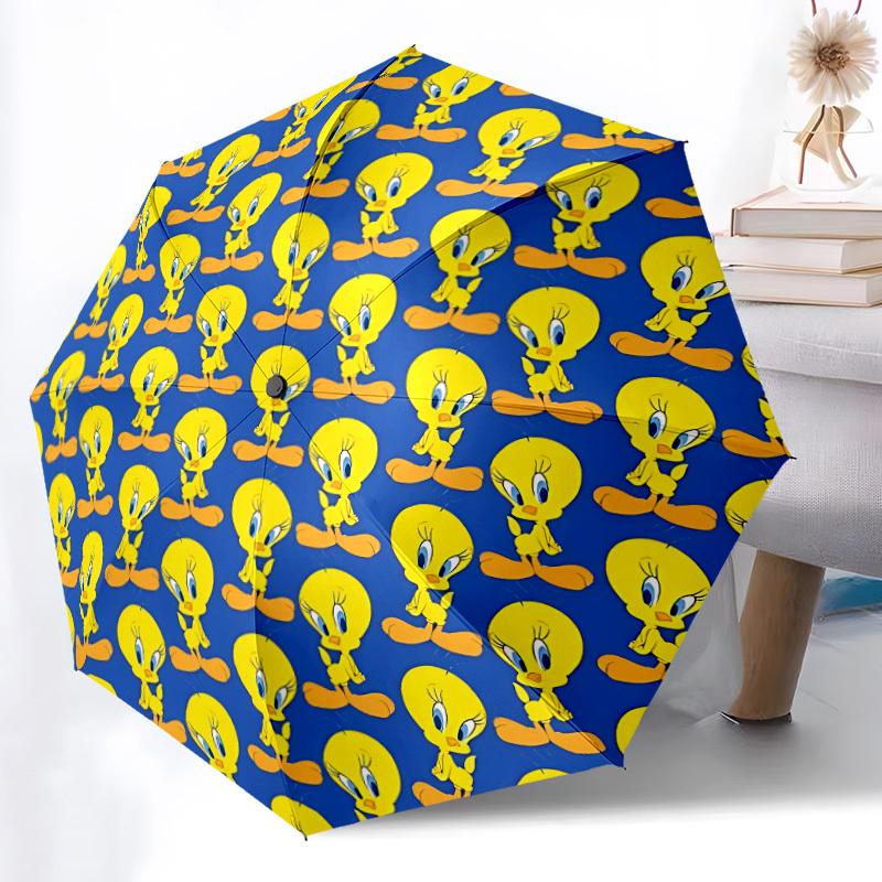 

1pc Tweety Bird Automatic Open/Close Umbrella, Christmas Gift for Men Women, Daily Travel Outdoor Use yy251101175