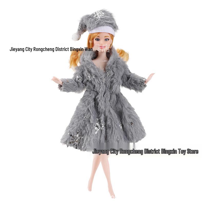 2025 New Barbie 11-inch Fashion Christmas Dress-up Set: Skirt & Hat