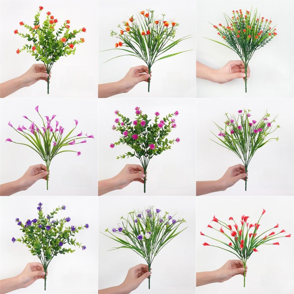 Plastic Fake Floral With Eucalyptus And Chrysanthemum For Party Decorations