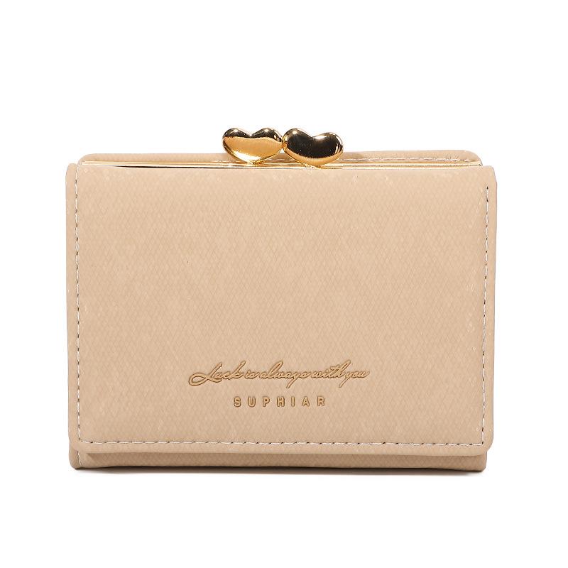 Flannel Card Bag, Premium Sense, Three-fold Wallet, Change Bag, Large Capacity, Multi-function, Women's Wallet.