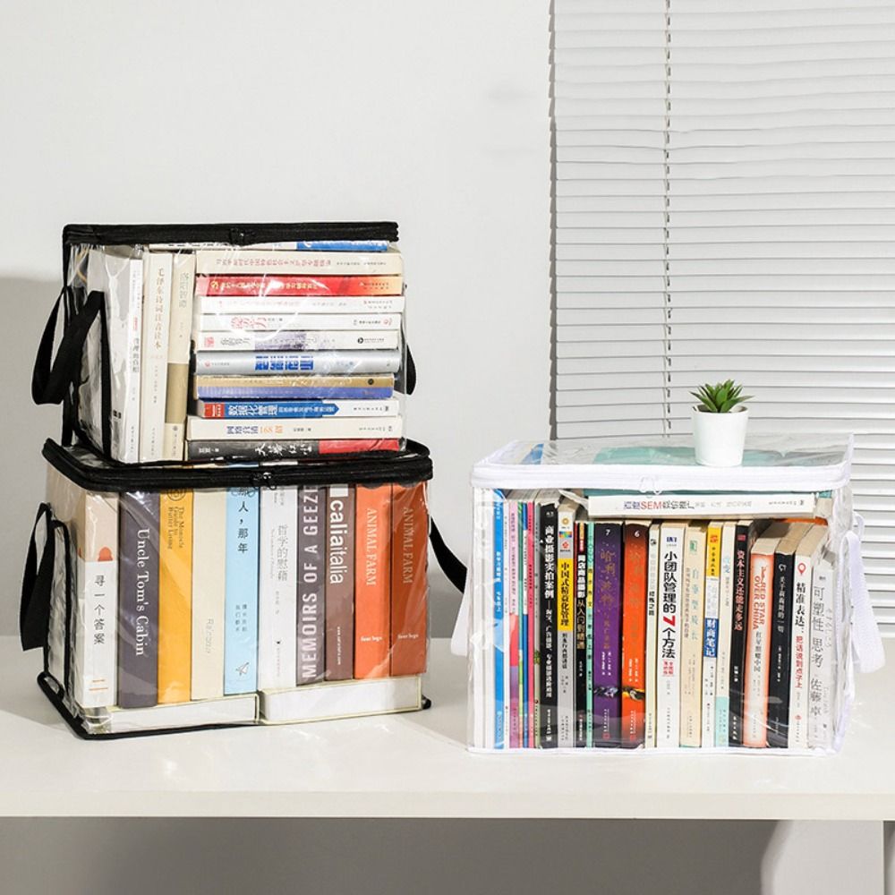 Zipper Comic Book Storage Bag Stackable Clear Pouch Portable Collapsible Pouch  Student