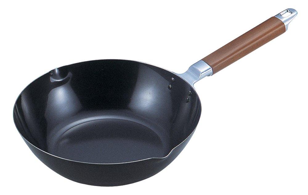 Pearl Metal Deep Iron Frying Induction Made in Pan, 26cm, Compatible, Blazon, Japan, H-8152 чёрный