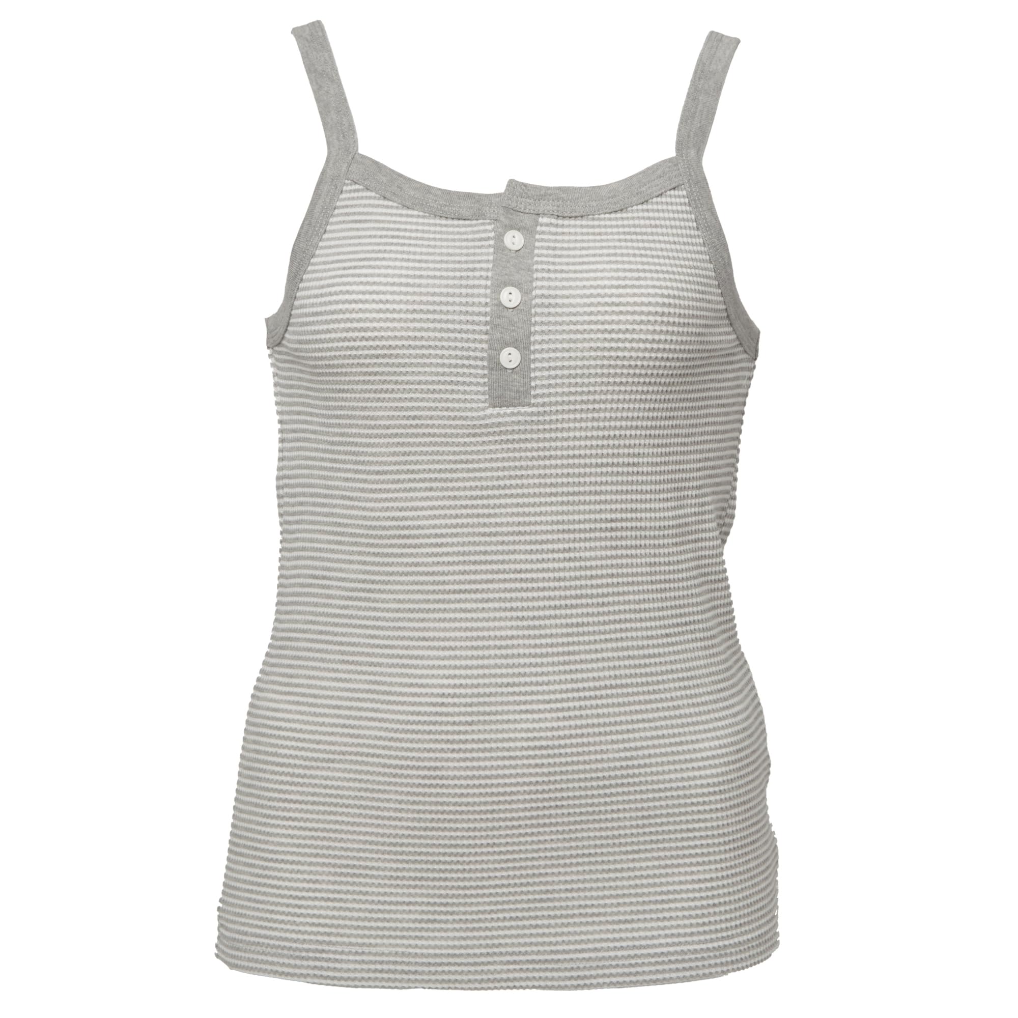 

Fruit of the Loom Casual Waffle Fabric Thermal Striped Cami Gray Women s Undershirt, серый