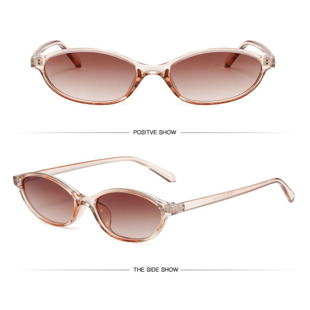 British Style UV Protective Retro Sunglasses Black Oval Frame Travel Goggles Street Fashion Eyewear Accessories