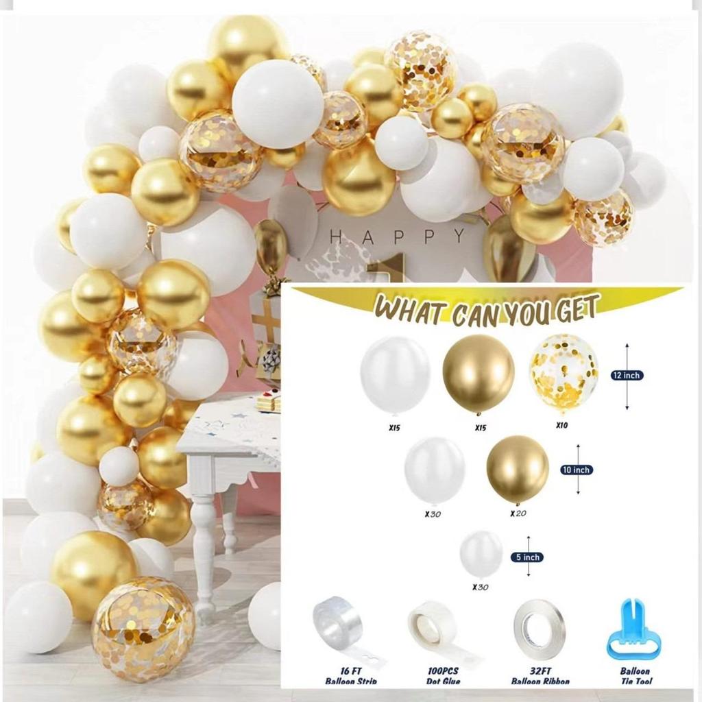Elegant Birthday and Wedding Balloon Set - High-End Latex and Arch Decorations for Special Occasions