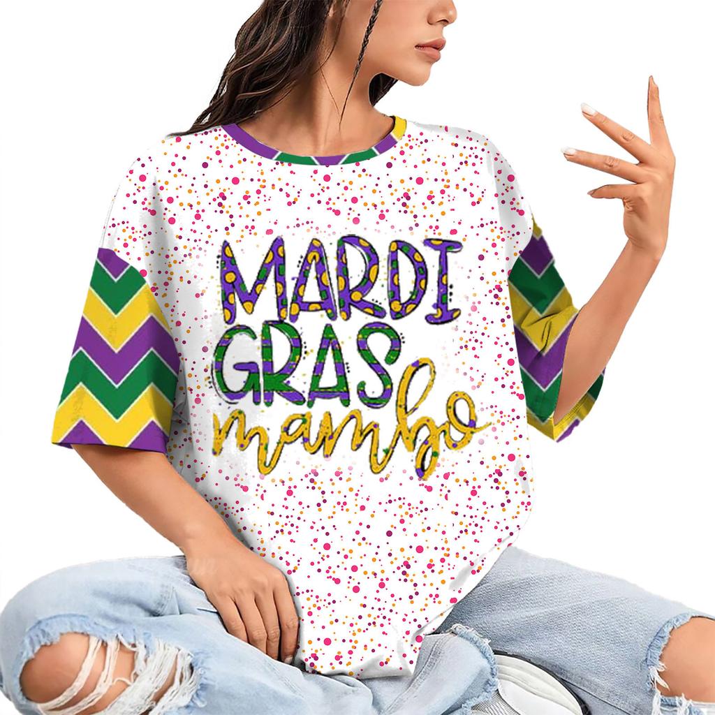 Summer Round Neck 3D Print Top Fashionable Casual Hip Hop Short Sleeved Women's T-shirts