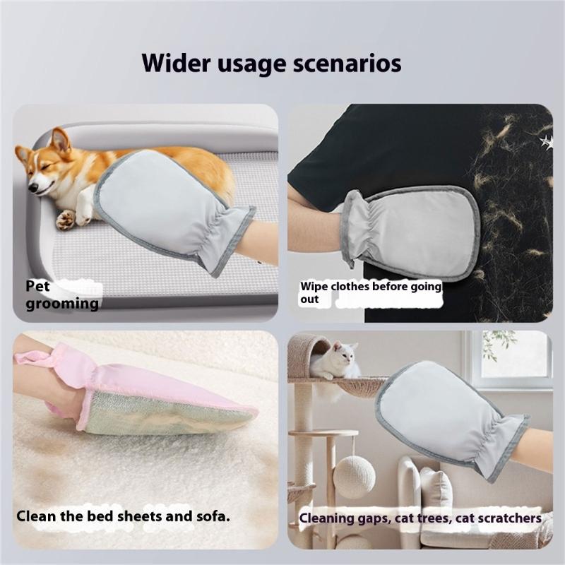 Pet Hair Removal Glove Static Grooming Tool For Cats Dog Massage Brush Washable Reusable Furs Cleaning Accessory