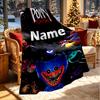Custom Name Personalized Poppy Playtime Print Blanket, Home Decor, Bedroom, Sofa, Camping, Couch, Gifts for Birthday Christmas