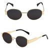 Small Oval Frame Advanced Sunglasses Spicy Girls Street Po Shades Metal Future Style Eyewear