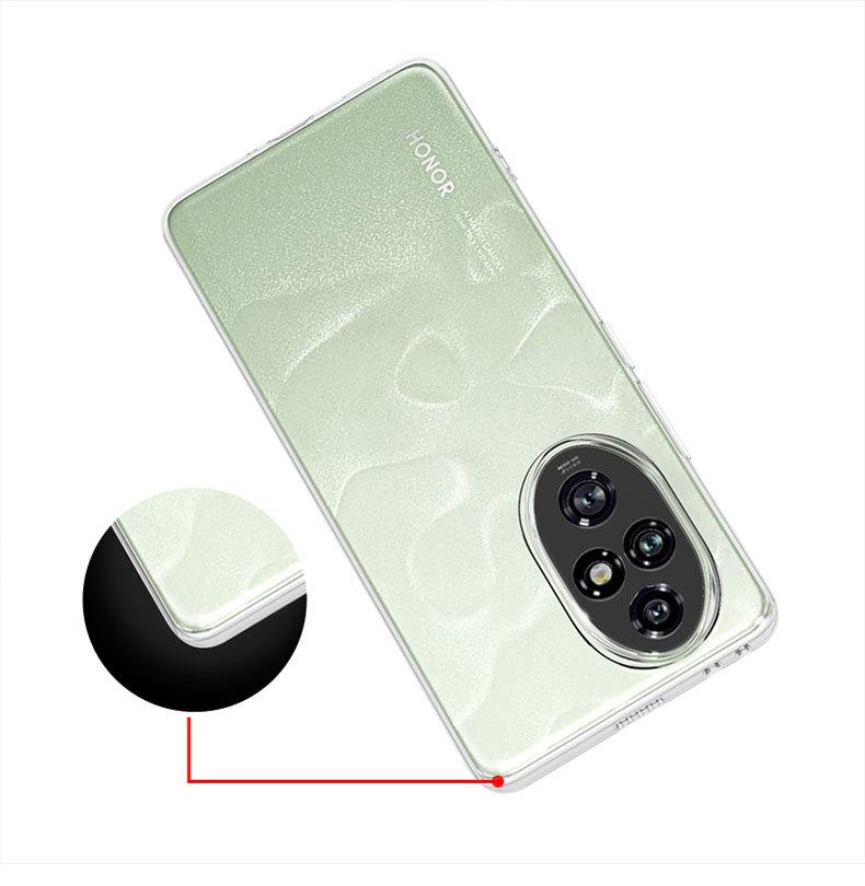 Luxury Transparent Silicone Case for Huawei Honor 200 Pro Smart Lite Ultra Thin Matte Soft TPU Camera Protection Back Cover Capa