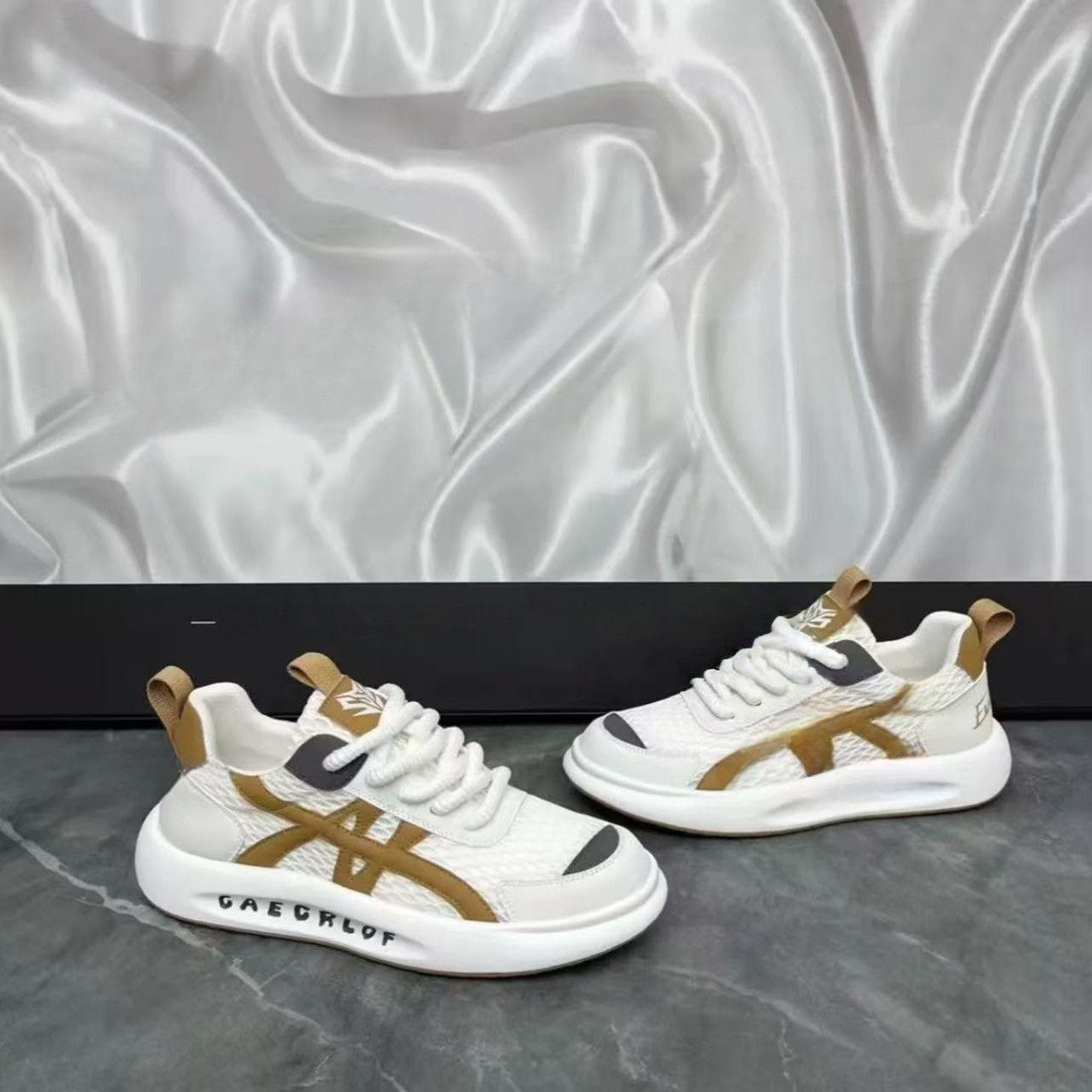 

Men s shoes 2025 summer new mesh breathable trend casual shoes youth lightweight soft sole black sports trendy shoes 44