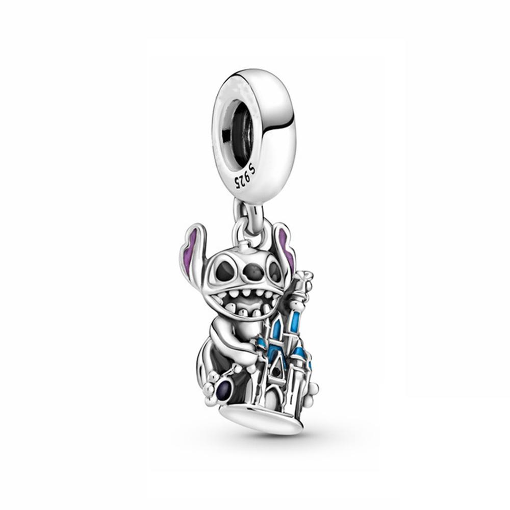 Hot Sell MINISO Disney 925 Silver Animals Mobilization Charms Beads Hot Original Bracelet Trinkets DIY Jewelry Women