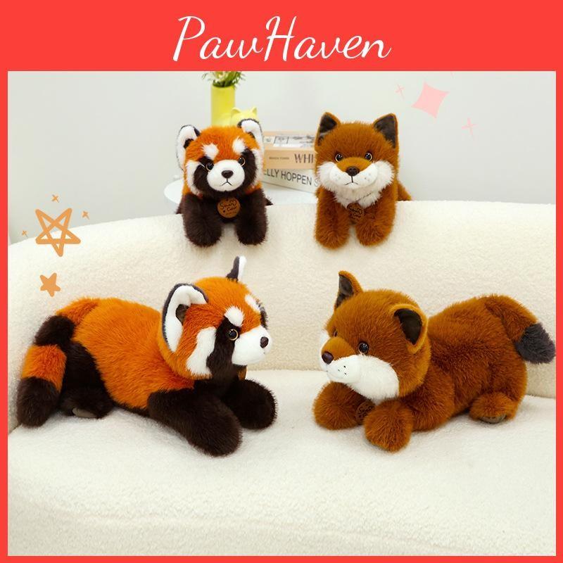 Raccoon Plush Fox Toy Cartoon Animal Stuffed Doll Room Decoration Gift Kids