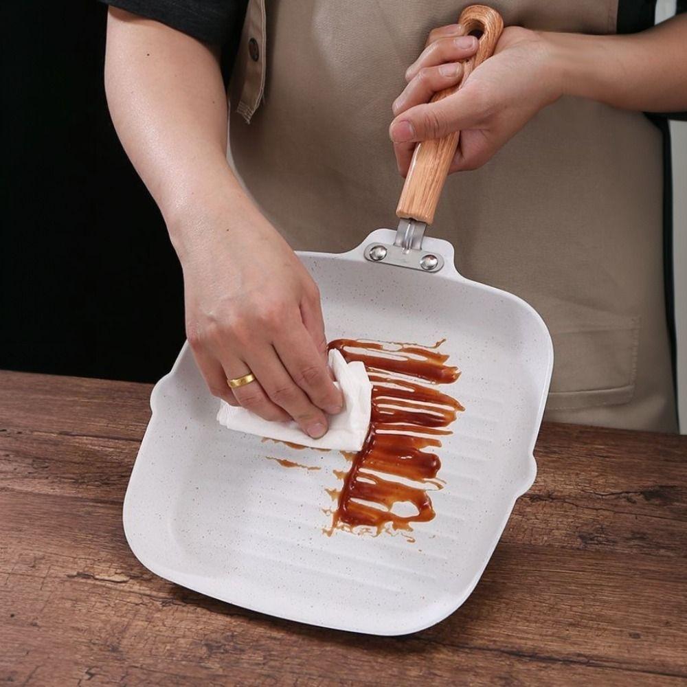Nonstick Steak Skillet Anti-scalding Handle Grill Pan Universal Frying Pan  Bacon
