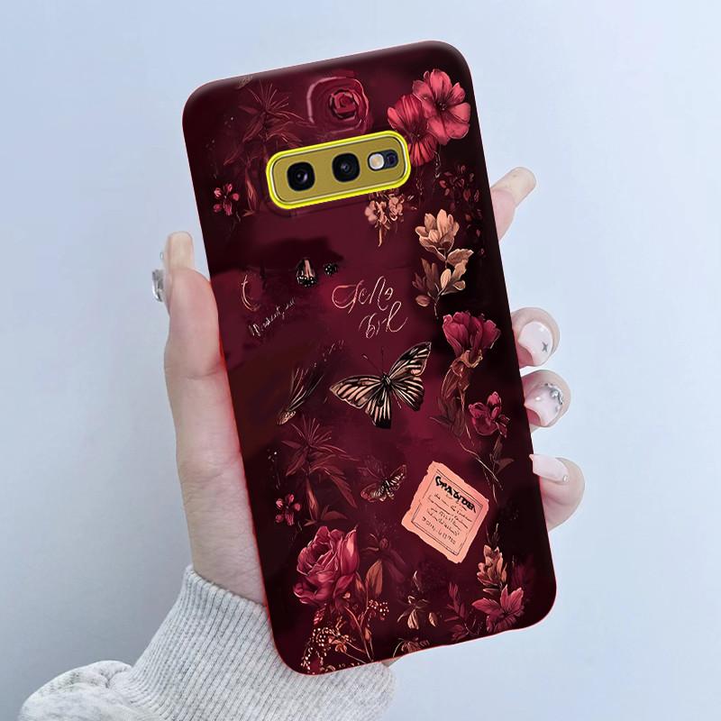 For Samsung Galaxy S10e Phone Case Flower Girls Design Soft Silicone TPU Back Housing for Galaxy S10E S10 E SM-G970F/DS Covers