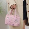 Letter Print Lunch Bag Waterproof Lunch Tote Reusable Lunch Carrier Box Bag for Women Men Commuting Camping Picnic