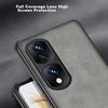 Honor 90 Pro Phone Case, Honor 90 Pro with Full Lens Protection, Silicone Soft Edge, Shockproof, Ultra-Thin, Simple And Leather Texture Case, Gray