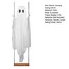 5FT Large Hanging Swing Ghost Halloween Decor LED Lighted Outdoor Swing White Ghost for Porch Yard Garden Tree Decor