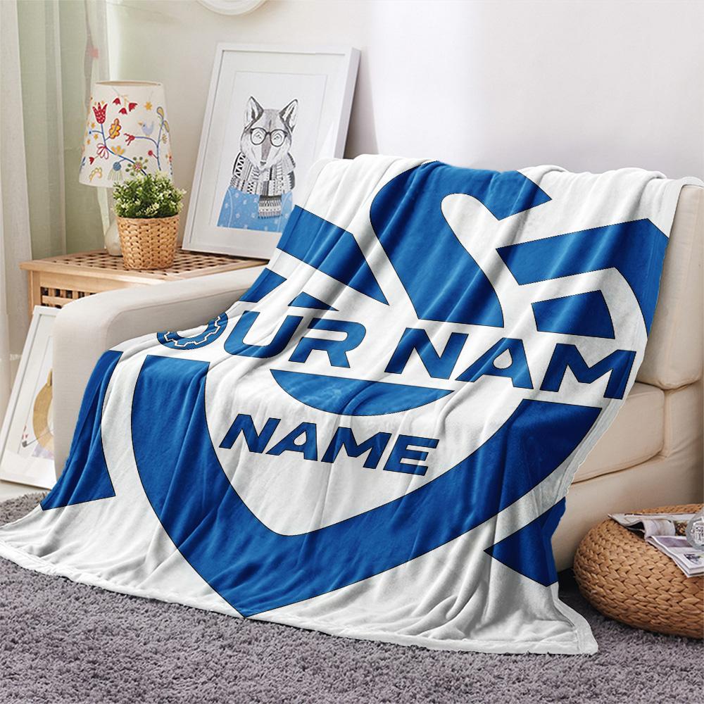 1PC Msv Duisburg Custom Name Patterned Flannel Blanket Suitable For All Seasons For Home Decor Warmth And Comfort Gifts Holiday Present