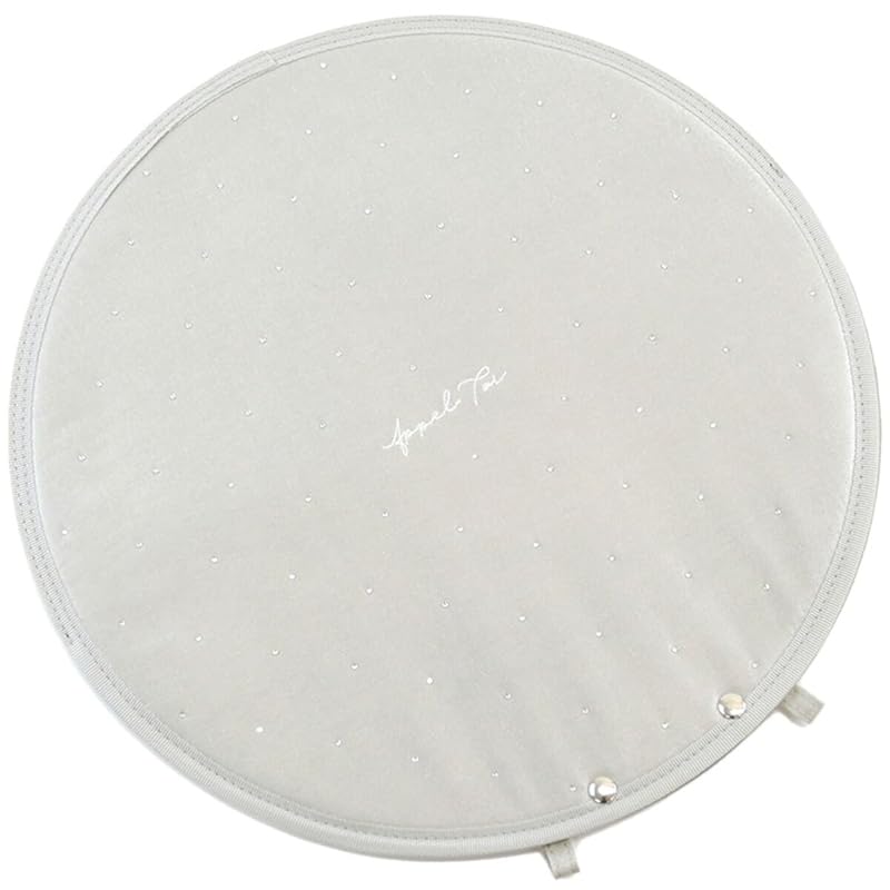 

[AppelToi] gray fan case stone embroidery case storage clear carry fan cover Oshikatsu circle round shape Synthetic leather 332993-13
