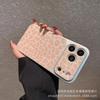 The new electroplated leather leopard print is suitable for iPhone17Promax mobile phone case 16pro fine hole 15 protective case.