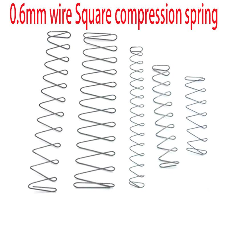 2pcs Carbon steel 0.6mm wire Square compression spring Part 2 choose