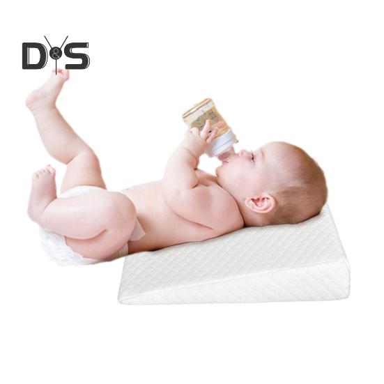 Baby-Schlafkissen, Memory-Schaum, Still-Keilkissen, Anti-Reflux-Keilkissen für Säuglinge mit Reißverschlussbezug für Jungen und Mädchen, Bett, Kinderzimmer