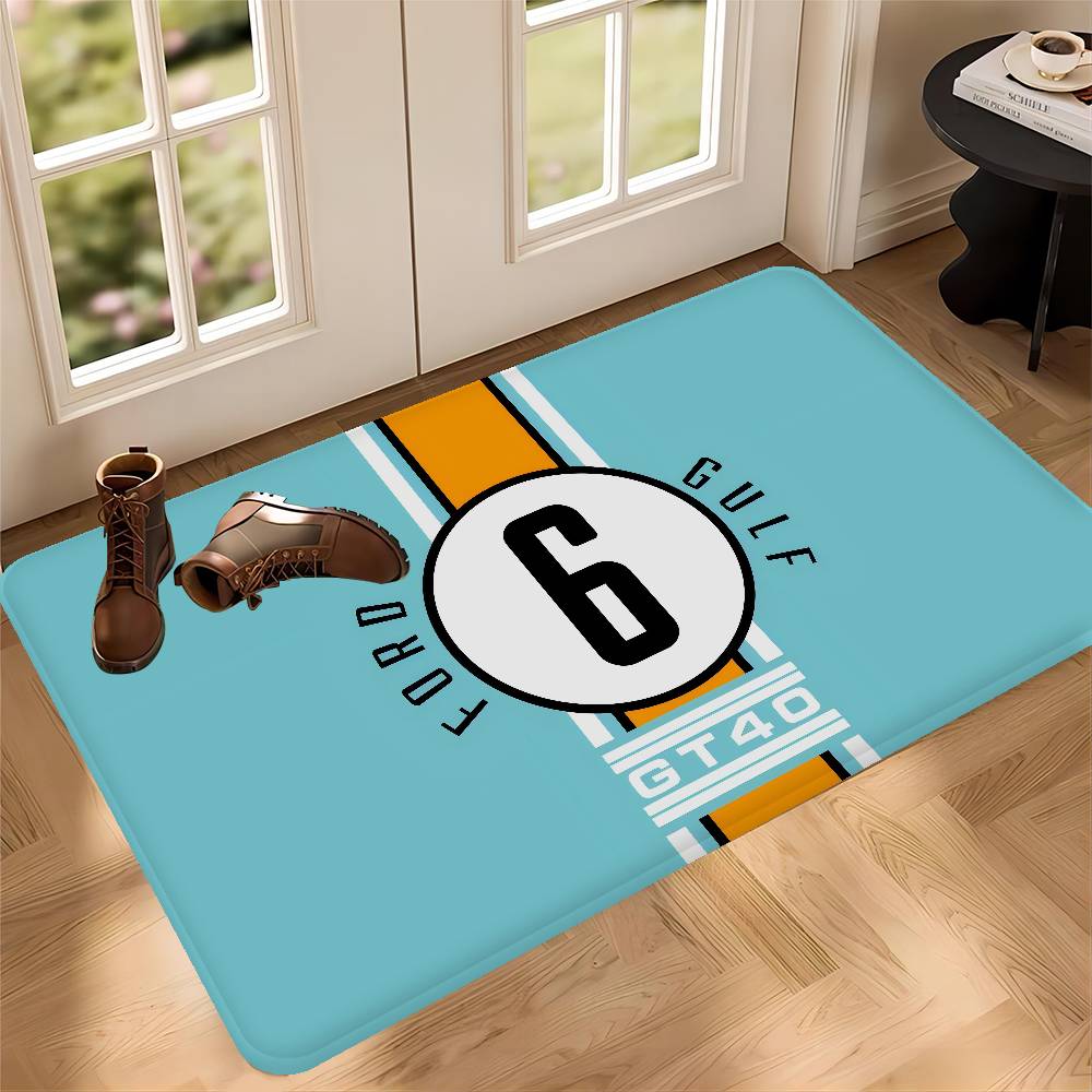 G-Gulf Rennwagen Eingangstür Matte Nordischer Stil Schlafzimmer Wohnzimmer Fußmatte Haus Balkon Anti-Rutsch Modernes Wohnaccessoire