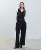 ETRE AU SOMMET Tailored Pintuck Slacks (Black)