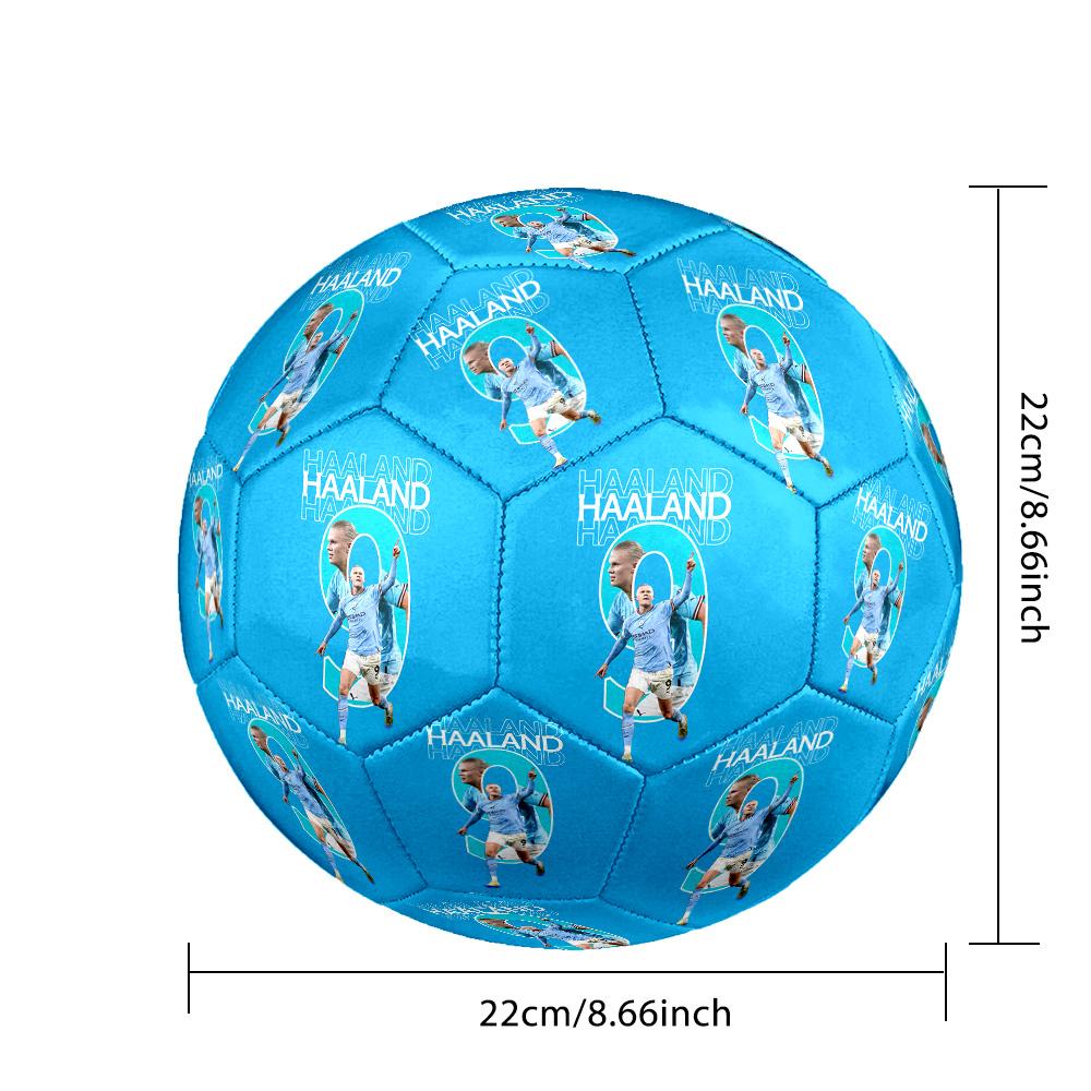 Pallone da Calcio Haaland Manchester City Debutto Taglia 5 Cucito a Macchina Universale Indoor/Outdoor per Accessori da Calcio