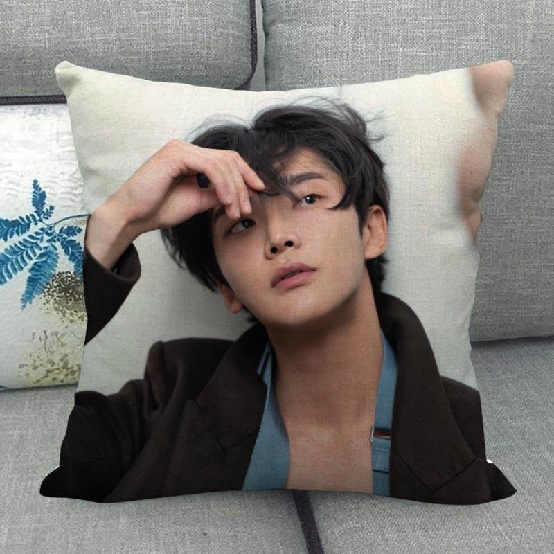 Custom ROWOON Pillowcase Wedding Decorative Cotton Linen Pillow Case For Home PillowCover 45X45(One Sides)
