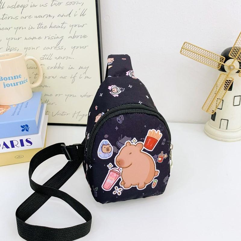 Printed Children Capybara Diagonal Package Polychrome Casual Outdoor Bag Chest