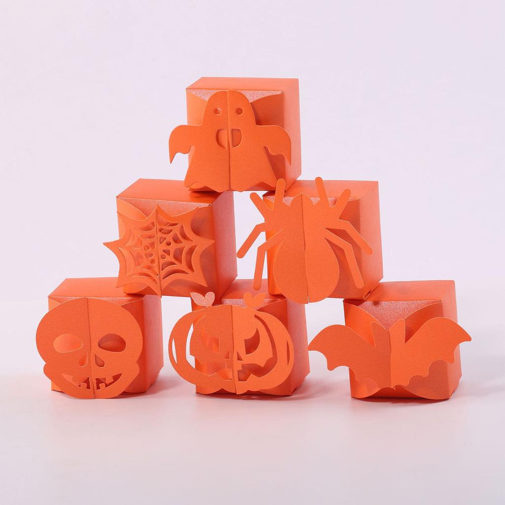 12pcs European Style Funny Halloween Candy Box Gift Box Party Supplies Creative Packaging Box Paper Box Gift Box